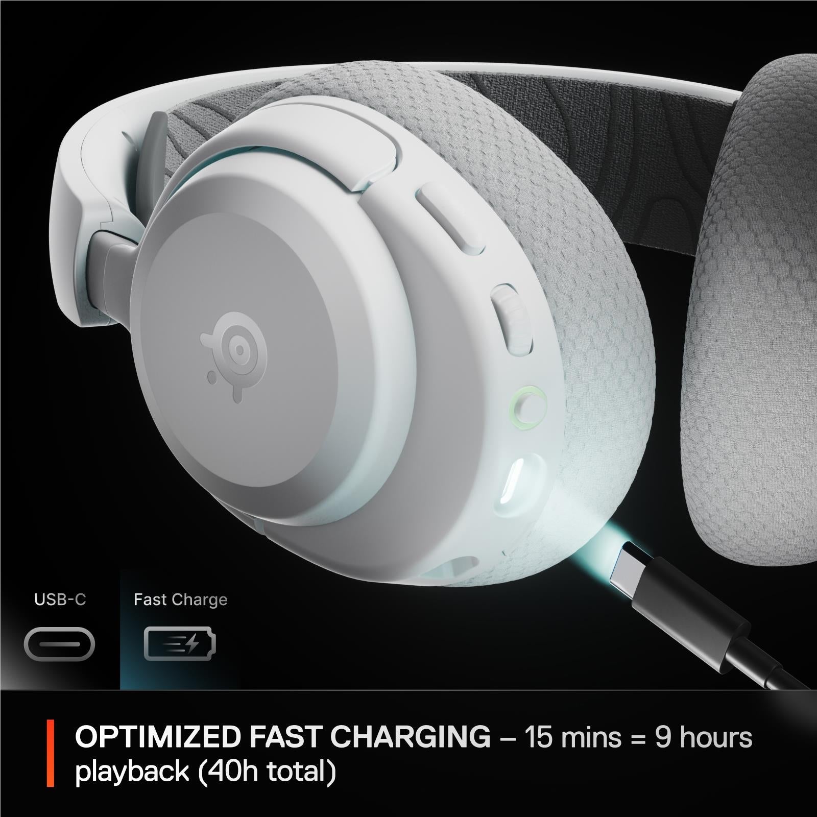 SteelSeries Arctis Nova 3P Wireless Multi-Platform Gaming Headset (White)